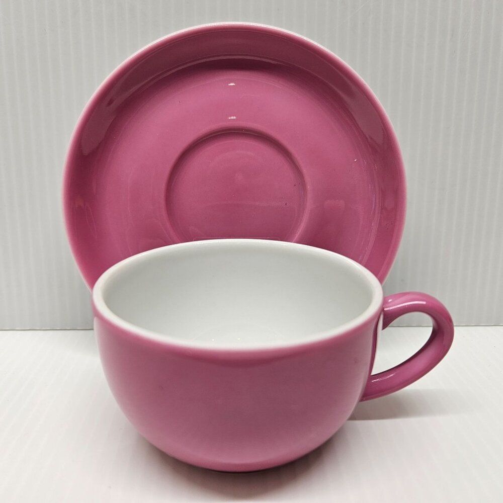 Dibbern Collection Pink Fuschia Espresso Cup and Saucer Set Schönwald Germany